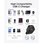 ⁦أنكر شاحن حائط بقوة 25 وات USB-C موديل A2656L11 - أسود⁩ - الصورة ⁦2⁩